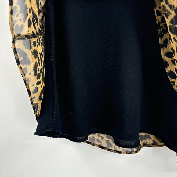 Express Y2K 2000s coquette Halloween chetah print leopard mini skirt size small - Picture 4 of 11